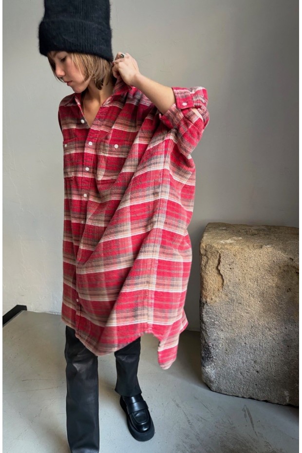 R13  oversized boxy shirtdress