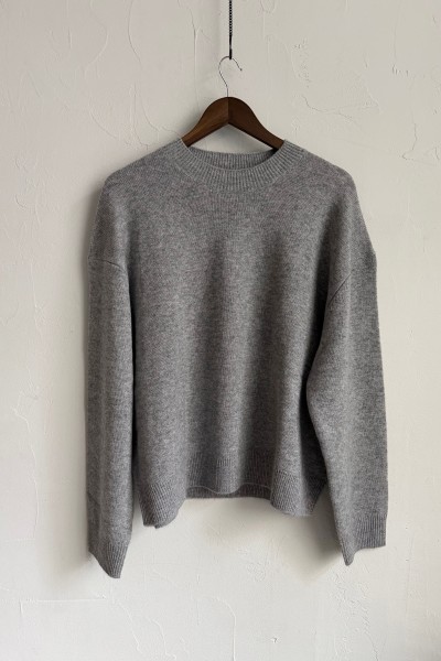 ANINE BING light grey melange  crewneck sweater