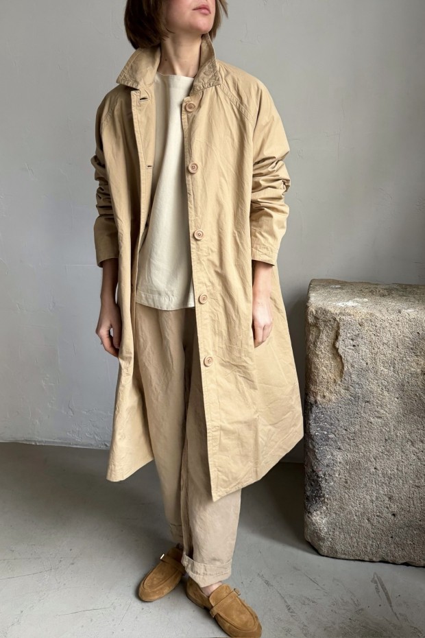 CASEY/CASEY cotton trenchcoat in beige color