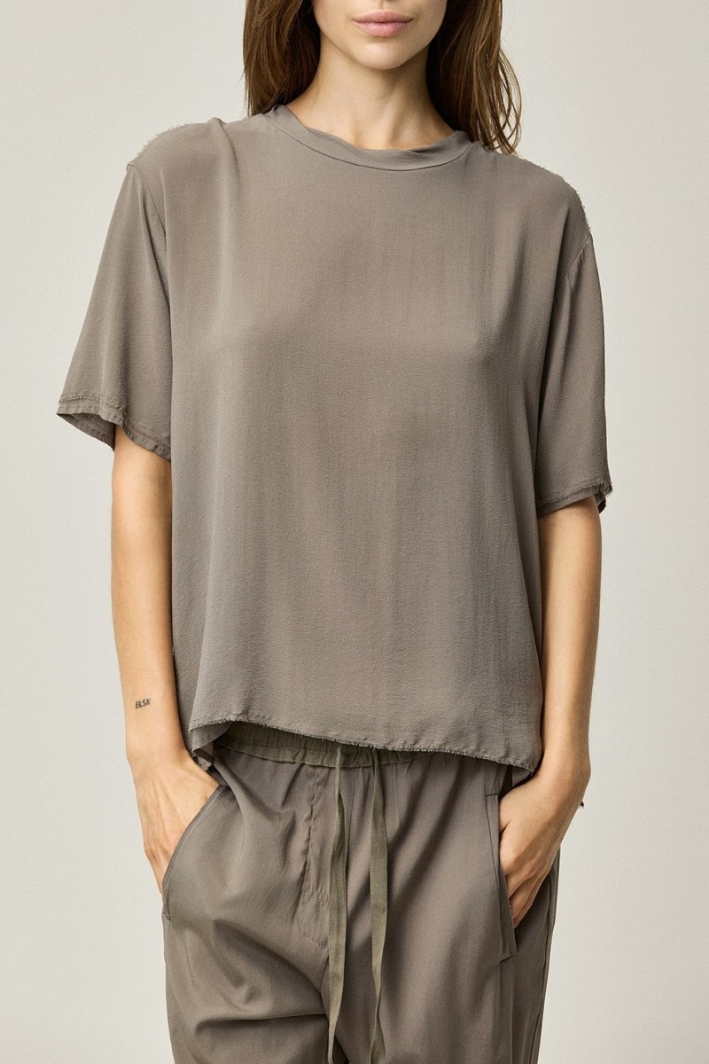 KRISTENSEN DU NORD silk top in safari color