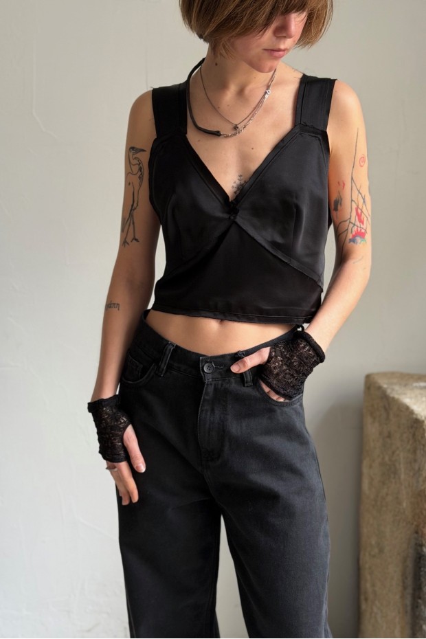 TOTEME black satin top