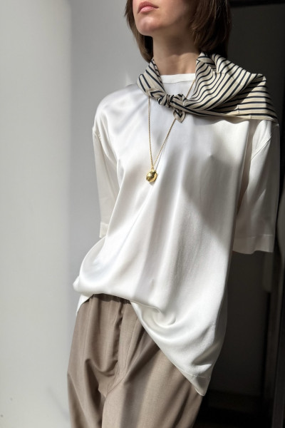 TOTEME hedvábný šátek s logem