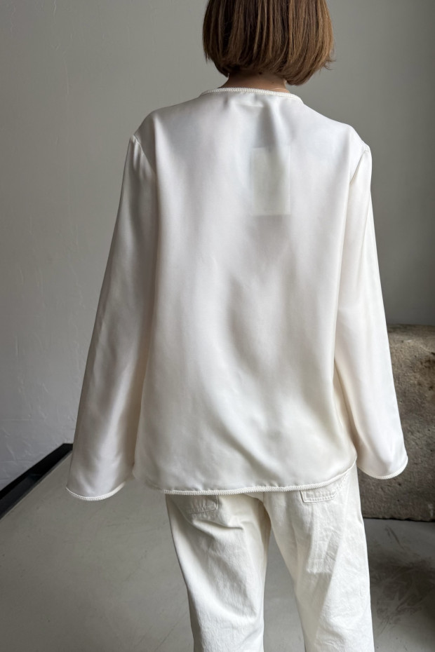 RÓHE off white silk top