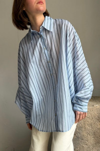 SOSUE blue stripe shirt
