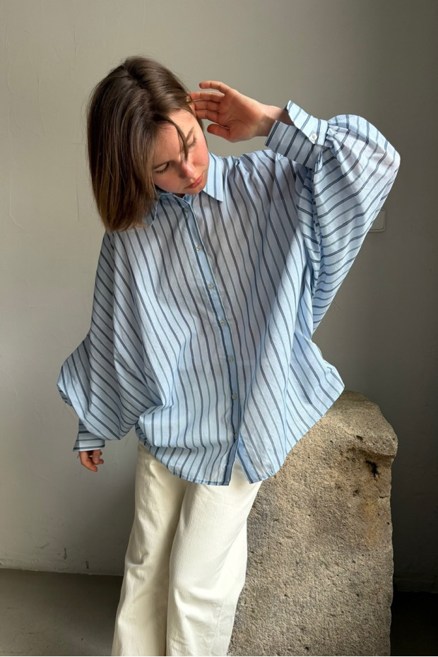 SOSUE blue stripe shirt