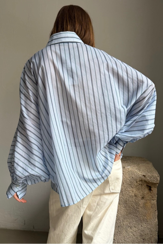 SOSUE blue stripe shirt