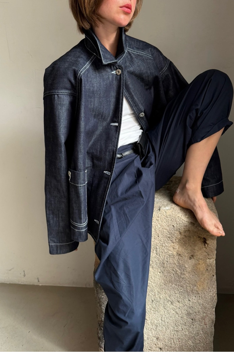 CASEY/CASEY Drays travail dark indigo denim jacket