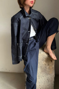 CASEY/CASEY Drays travail dark indigo denim jacket