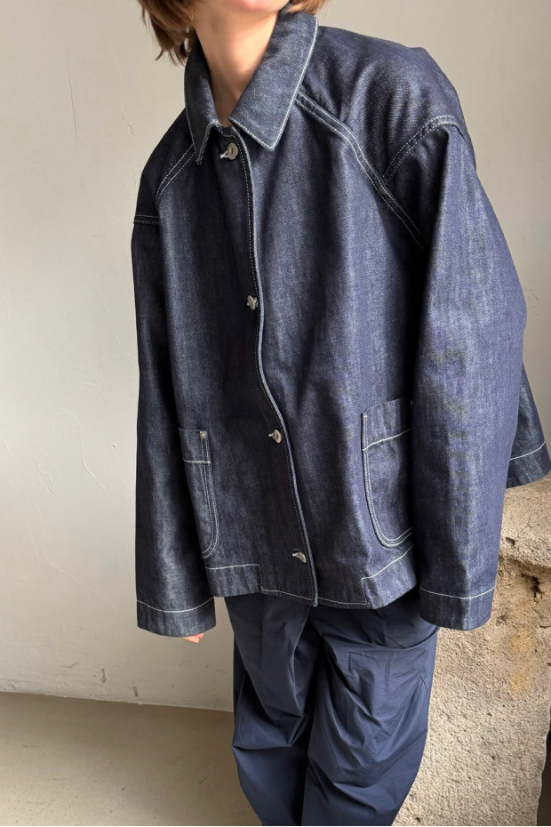 CASEY/CASEY Drays travail dark indigo denim jacket