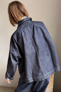 CASEY/CASEY Drays travail dark indigo denim jacket