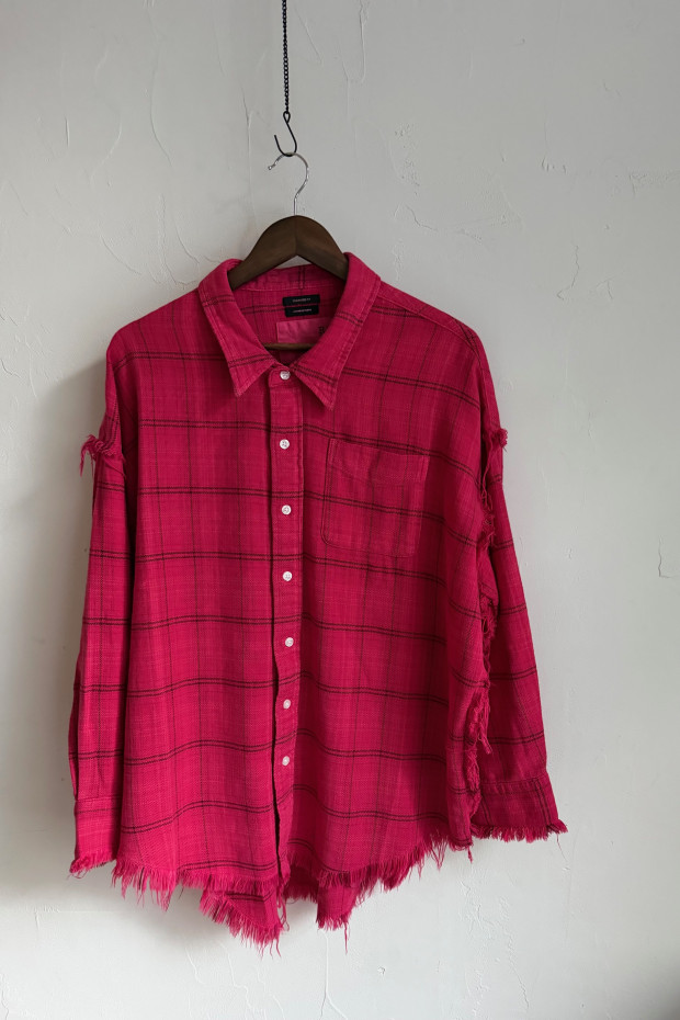 R13 Boyfriend shirt in pink