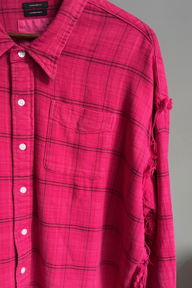 R13 Boyfriend shirt in pink