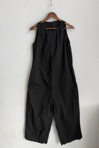 ALBUM DI FAMIGLIA black poplin jumpsuite