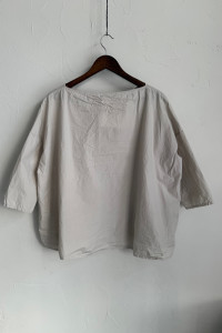 ALBUM DI FAMIGLIA Cream poplin top