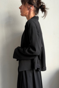 ISABEL BENENATO short oversize double breasted jacket