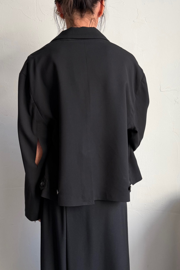 ISABEL BENENATO short oversize double breasted jacket