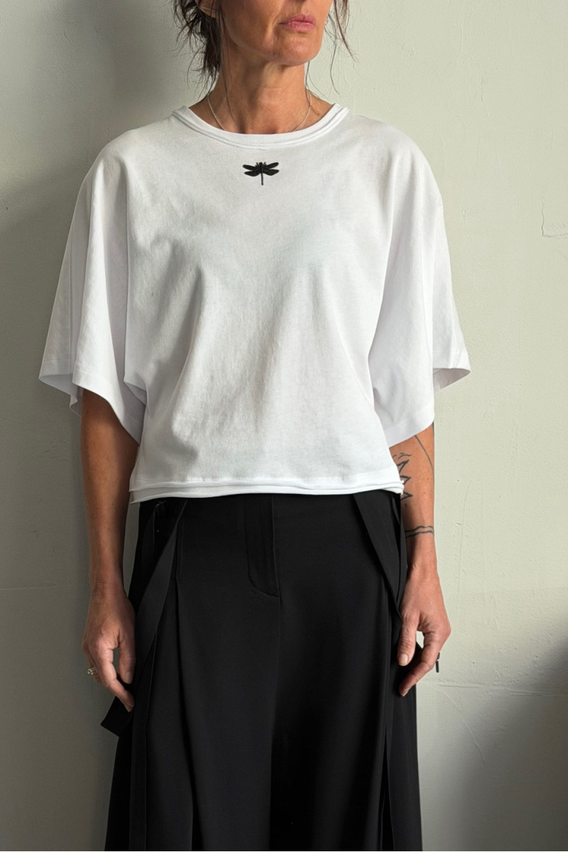 ISABEL BENENATO oversize SS tee with embroidery