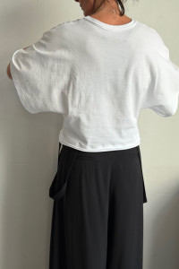 ISABEL BENENATO oversize SS tee with embroidery