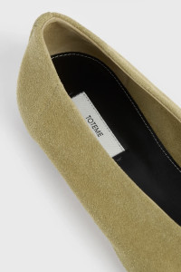 TOTEME Slip suede ballerinas cashew