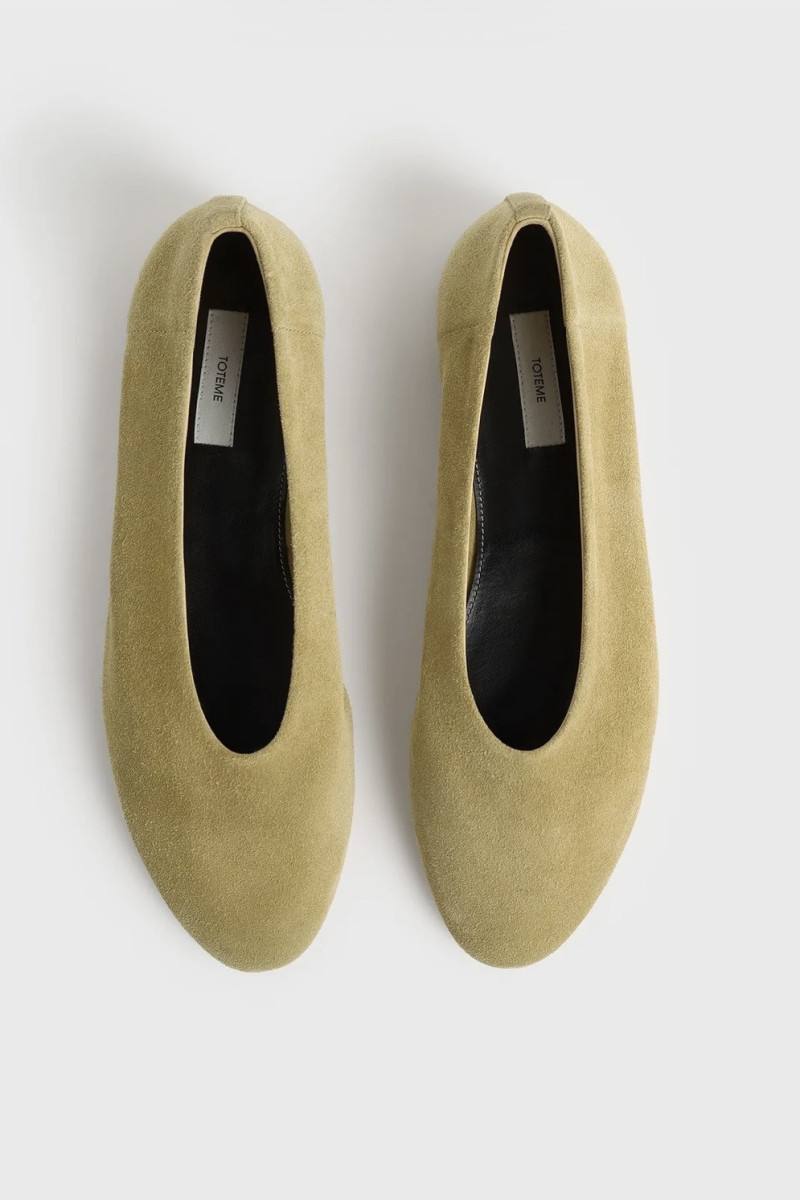 TOTEME Slip suede ballerinas cashew