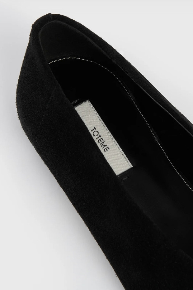 TOTEME Slip suede ballerinas cashew