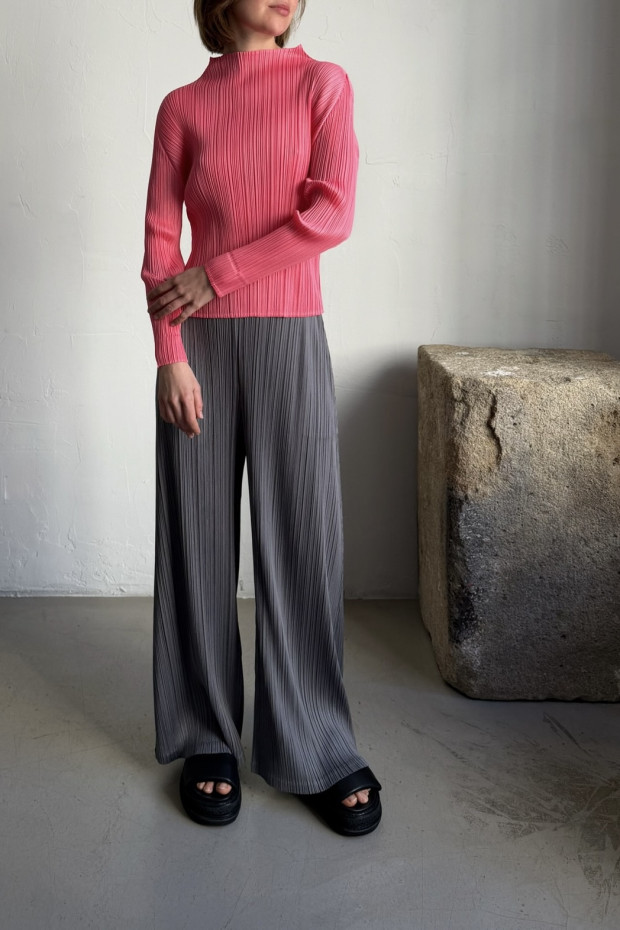 ISSEY MIYAKE PLEATS PLEASE růžový top