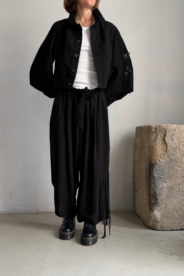 LIMI FEU black trousers with fringes