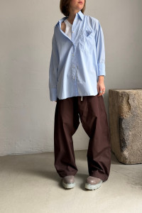 SOSUE modrá oversize košile