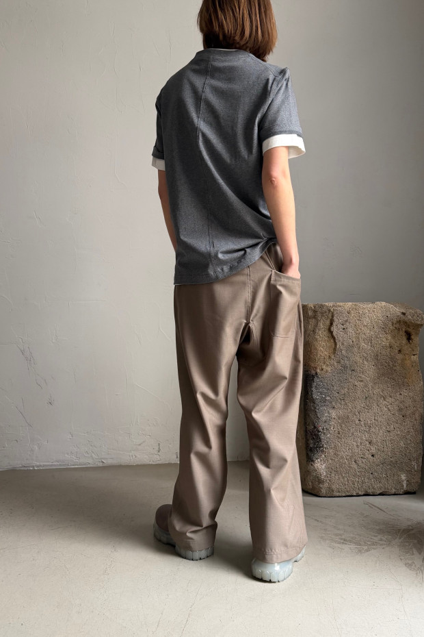 SOFIE D´HOORE dropped seat pants in virgin wool