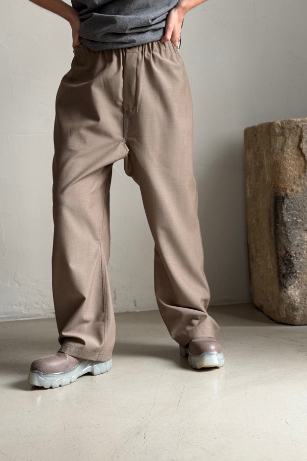 SOFIE D´HOORE dropped seat pants in virgin wool