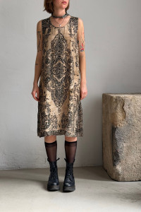 R13 tank dress with bandana print