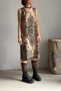 R13 tank dress with bandana print