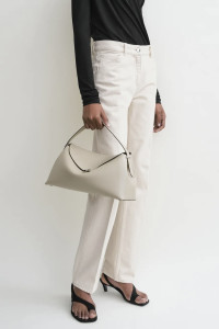 TOTEME T-lock leather bag fawn