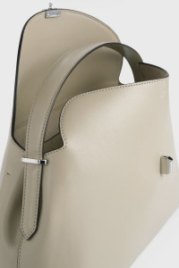 TOTEME T-lock leather bag fawn