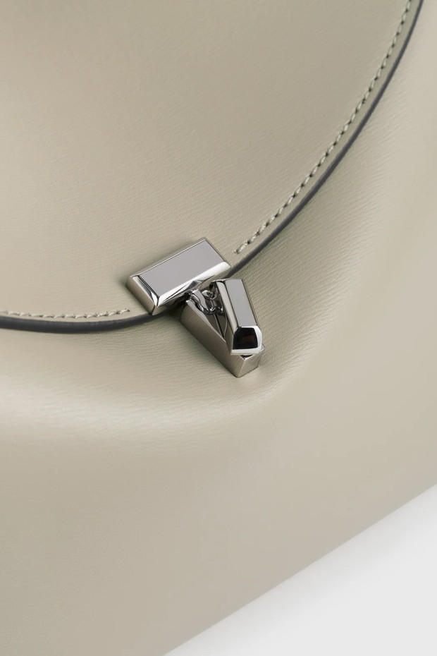 TOTEME T-lock leather bag fawn