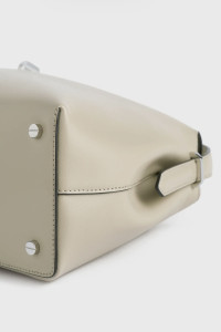 TOTEME T-lock leather bag fawn