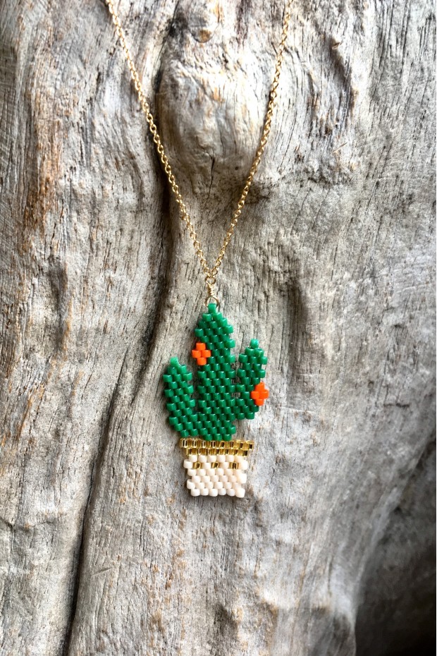 BARA BOHEME řetízek s přívěskem Kaktus