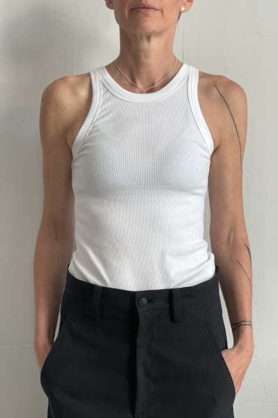 TOTEME organic cotton rib tank white