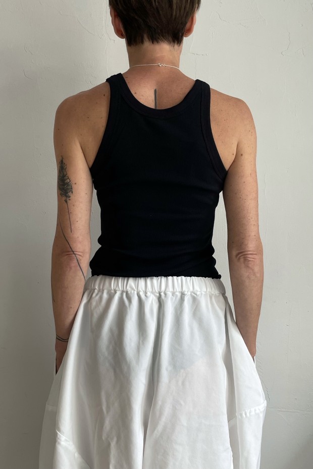 TOTÊME Organic Cotton Rib Tank Black