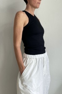 TOTÊME Organic Cotton Rib Tank Black